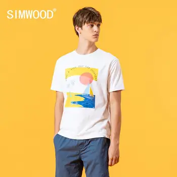 SIMWOOD 2020 Verano Nueva camiseta hombre Algodón camisetas gril muchacho niños tops de moda de alta calidad de la marca de ropa HJ150595
