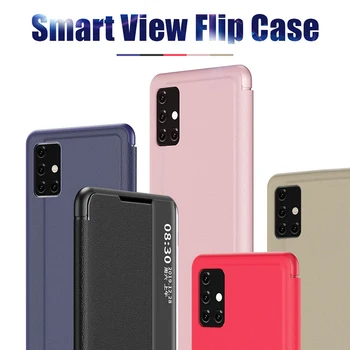 Smart View Flip Case Para Samsung Galaxy S30 Más S20 FE Ventanas Laterales Completo Protector Para Samsung Note20 S30 Ultra Cubierta