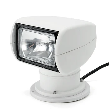Smuxi Foco 12V 100W 2500LM 3200K Marina Reflector de la Luz de Bulbo de la PC+del Control Remoto de Aluminio Multi-ángulo Blanco