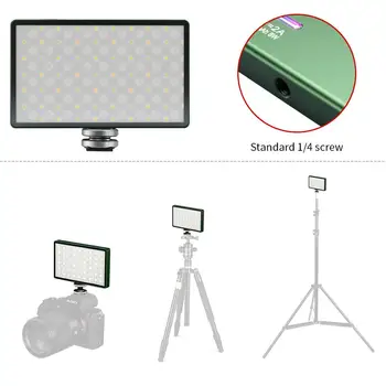 Soonpho P10 8W RGB 2500K-8500K de Video Mini Luz LED de Luz de Relleno Built-en la Batería para Teléfono de la Cámara de Disparo Studio