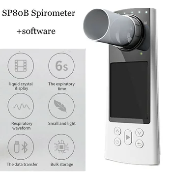 SP80B Bluetooth Digital Espirómetro de Color de la Pantalla de la Función Pulmonar Respiración Pulmonar Diagnost USB Portátil de Dispositivos Médicos de Software