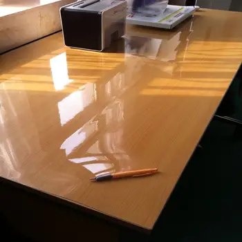 Suave mesa de vidrio de tela mantel de la prenda impermeable del pvc transparente de cristal de matorral dianban círculo de mesa de comedor mat