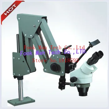 Super Claro Portátil Joya Microscopio 7X-45X Estéreo con Zoom Configuración de la Piedra Microscopio LED 5W Luz del Anillo Gratis