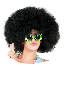 Super Grande Unisex Hippie Estilo Afro Peluca para Disfraz de Halloween Fiesta de Discoteca