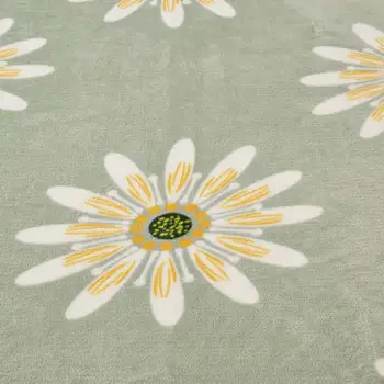 Svetanya INS Daisy Flores de color Verde Suave de Impresión de la Siesta Delgada de Verano Lanza Mantas de Franela de Lana a Cuadros de la Microfibra de la Sábana