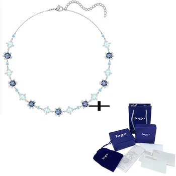 SWA 2020 Nueva Moda Exquisita Océano Azul de Oliva Collar de Envío de Novia de la Madre de Cumpleaños Romántico Temperamento de Regalo