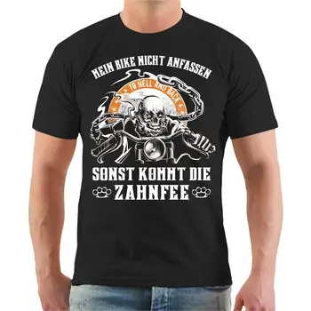 T-Shirt Bikeer Nicht Anfassen Sonst Kommt Die Zahnfee Ciclista Chopper Motorrad Ciclo De Calidad Camisetas De Los Hombres De Impresión De Manga Corta