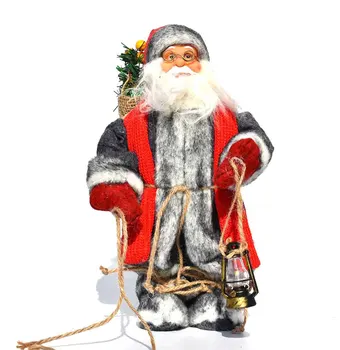 Tamaño grande 30X12X10CM Regalo de Navidad Decoraciones de Santa Claus, Muñeco de Nieve Hombre Elk Adornos Regalo Juguete de Decoraciones Para el Hogar Enfeites