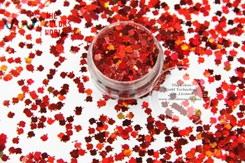 TCA300 Láser de Color Rojo de la Forma de Manzana de 3 mm de Tamaño de Glitter polvo ,Especular brillo el brillo para uñas,tatto,el Arte de la decoración y de los demás