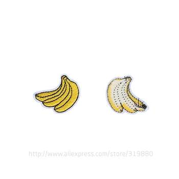 TIANXINYUE 20pcs/lote de Plátano parche Bordado de Hierro En tela de Parches Apliques de Coser Motivo de la Insignia de DIY Ropa de la Bolsa de