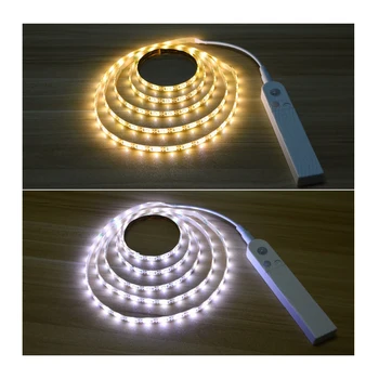 Tiras de luz led dormitorio trampa verlichting es el sensor de decoracion alacenas para cocina con alimentación de batería beleuchtung luminaria