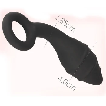 Tire del anillo de silicona espiral plug anal juguetes sexuales para hombres mujer anal dilatador estimulador de punto g butt plugs anales anillo buttplug