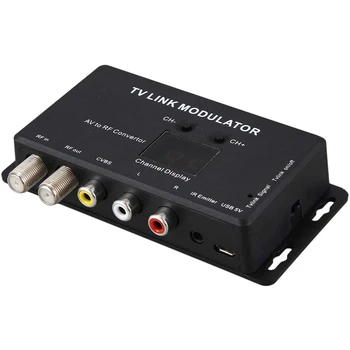 TM70 Convertidor Electrónico Ajustable TV Enlace Modulador UHF AV Profesionales A RF de Plástico Mini Hogar Receptor de Infrarrojos de Retorno