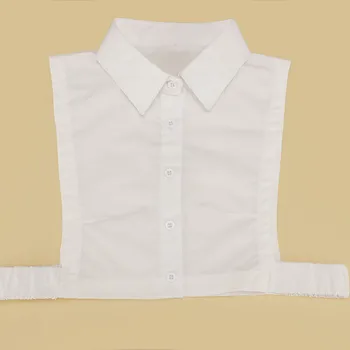 Todos-partido de Color Blanco Falso Cuello de la Camisa de las Mujeres de Banda Elástica Sólido Falso Desmontable Collares de la Moda Femenina de la Mitad de los Tops