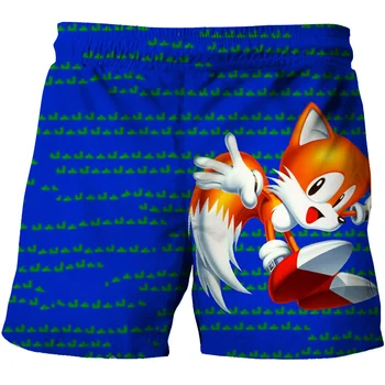Trajes de baño de niños Shorts de baño de los Troncos de la Impresión 3D de Sonic the Hedgehog de la Playa de la Junta de pantalones Cortos de Natación de los Pantalones de los Trajes de baño Boys Running Shorts