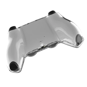 Transparente Transparente Duro Caso Protector de la Piel Cubierta de Shell para la PlayStation de Sony Dualshock 5 PS5 Controlador de Cristal Protector Completo
