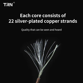 TRN16 Núcleo Verzilverd 2.5/3.5/4.4 mm Gebalanceerde Kabel Tot 0.75 0.78 2pin/mmcx Conector de los auriculares de alta fidelidad de Actualización Kabel Voor TRN V80/KZ/TFZ