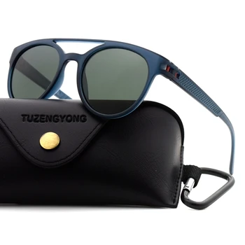 TUZENGYONG Estilo Vintage Gafas de sol de las Mujeres Polarizada de los Hombres Clásicos de la Marca del Diseñador de Conducción Gafas de Sol de Moda UV400 Gafas Redondas
