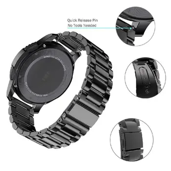 TWISTER.CK de Acero Inoxidable de la venda de Reloj de la Correa para Samsung Gear S3 Frontera / Engranaje S3 Clásico Reloj Inteligente Enlace Pulsera Negro