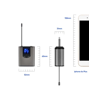 UHF Sistema de Micrófono Inalámbrico Mini Auricular Micrófono con Cuerpo Receptor Portátil y Mini Receptor para Enseñar Conferencia de Voz de Micro