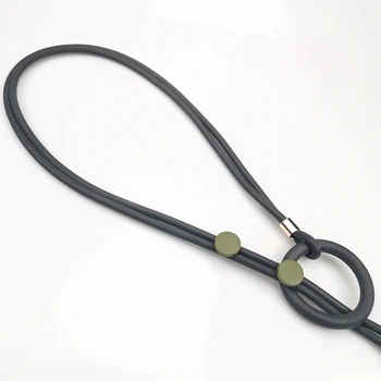 UKEBAY Nueva Madera Verde Colgante de Collares Para las Mujeres Collar Largo de Caucho Diseñador de la Joyería hecha a Mano Collar de Accesorios Simples