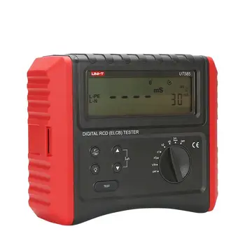 UNIDAD UT585 Digital RCD Probador de Fugas Interruptor de Protección Tester RAMPA Auto UT-585 de Voltaje AC Freq 60V-400V 50-60Hz Retroiluminación de la pantalla LCD