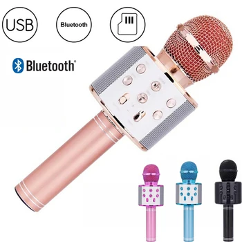 USB inalámbrico de Micrófono Profesional de Condensador Micrófono del Karaoke Bluetooth Soporte de Micrófono de Radio Studio Estudio de Grabación