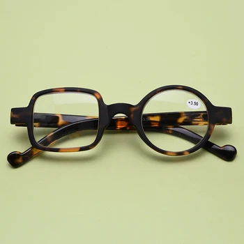 UVLAIK Estilo Retro Gafas Ópticas de las Mujeres de los Hombres de Alta Calidad de las Gafas Vintage Leopard Gafas de Marco de Gafas de Lectura +100 +300