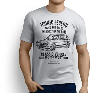 Verano Nuevos Hombres de Algodón T-Shirt Leyenda GTI MK1 Alemania Coche Inspirado en los deportes de motor de Coche de Fan Art Unisex Camiseta O-Cuello de Camisetas Hipster