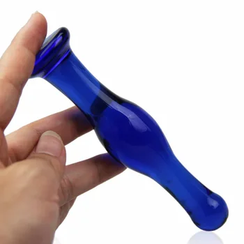 Vidrio plug anal de lesbianas PUNTO G chorro de Cristal gancho consolador anal estimulador de próstata ano BUTTplug juguetes sexuales para la mujer