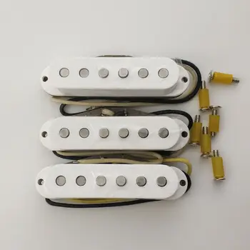 Vintage single plus pastillas para guitarra Eléctrica de solo tres blancas de aluminio, níquel, cobalto pastillas de bobina única