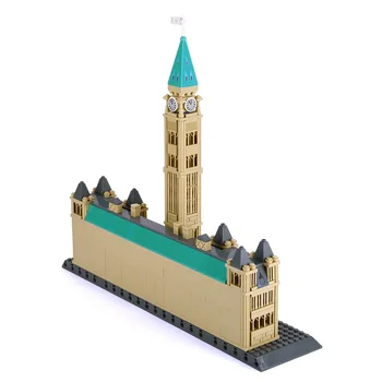 Wange 608pcs Parlamento Canadiense Edificio 4221 Arquitectura de la Ciudad DIY Mini Bloques de Construcción de los Conjuntos de Kits de Juguetes para los Niños