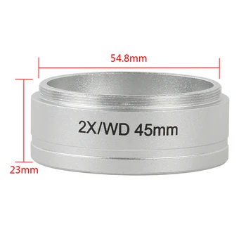 WD 0.5 X 0.7 X 2X Objetivo Auxiliar de la Lente de Barlow M55 Interfaz Para 0850 Trinocular Estéreo Binocular Microscopio Nikon SMZ645 745