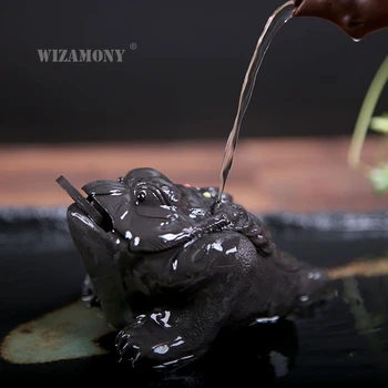 WIZAMONY Chino Tradicional Morado de Oro T Ganancias llegando de Todos Lados Colección de Arte de la Decoración de Té Mascota Teapet