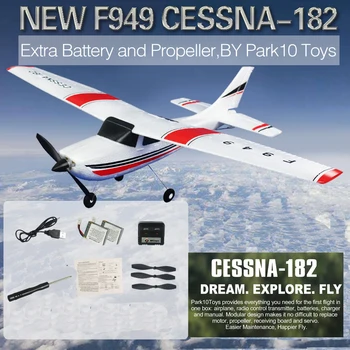 WLtoys F949 2.4 G 3Ch RC Avión de Ala Fija Avión juguetes al aire libre Drone RTF Actualización de la versión Digital servo de la hélice, con Giroscopio
