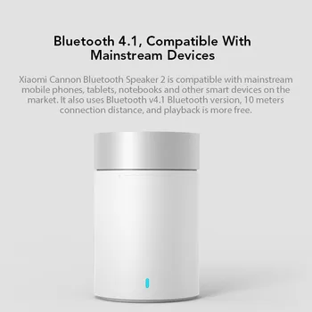 Xiaomi Mijia Casa Inteligente Inalámbrico Bluetooth Altavoz 2 Metálicos manos libres MICRÓFONO Altavoz Mini Batería de Litio para iPhone Samsung