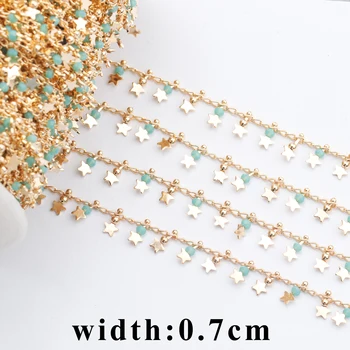 YEGUI C130,accesorios de la joyería,perlas de la cadena,18k chapado en oro,de 0,3 micrones,para la fabricación de joyas,diy pulsera collar,hecho a mano,de 1m/lote
