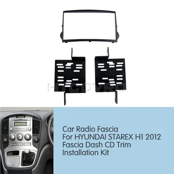 YMODVHT 173*98M de la Radio del Coche de la Fascia para Hyundai Starex H1 2010 Estéreo del Panel de Montaje en el Tablero Trim Kit de Instalación de Marco(negro/plata)