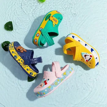 Zapatillas infantil para Niños de Verano Niños de la Casa Sandalias de dibujos animados de los Zapatos de Cuero Suave con Apliques de Grandes Chicas de la Playa de la Cueva de los Zapatos