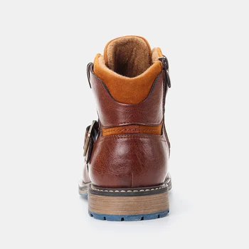ZFTL de los Hombres Casual botas de Martin botas de hombre de utillaje desierto botas de invierno de alta calidad de la Vendimia de color marrón de gran tamaño cordones botas antideslizantes