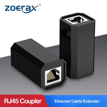 ZoeRax 5PCS Keystone Jack RJ45 Acoplador en línea de Ethernet Conector de Clavijas de Cat5e Cat6 Cat7 de Protección contra el Rayo Adaptador del Extensor