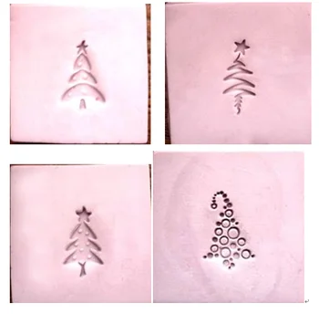 Árbol de navidad hecho a mano jabón sello Capítulo sello molde de mini diy patrones naturales 3 cm